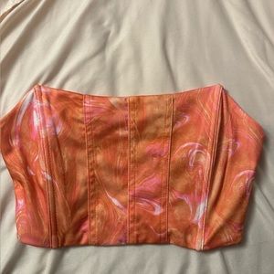 Orange corset top